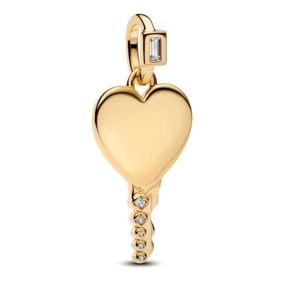 Gold Series Family Infinity & Airplane Globe Suitcase Triple Dangle Charm Fit Pan Bracelet DIY Women's Jewelry Gift
