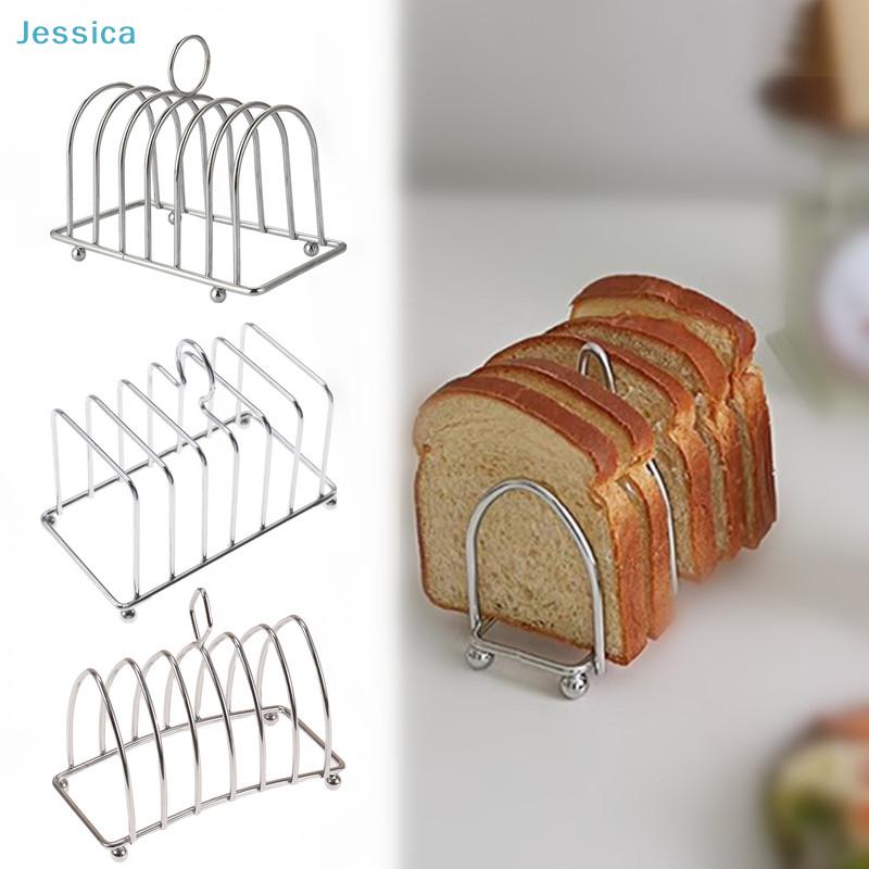 Stainless Steel Bread Toast Rack - Compact Countertop Bread Holder Space-Saving Kitchen Organizer For Sliced Bread