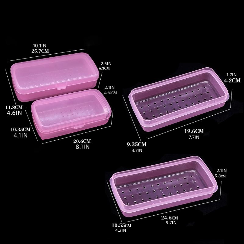 Manicure Implement Sanitizer Cleaner Nail Art Tools Storage Box Manicure Accesories Organized for Salons and Home Use