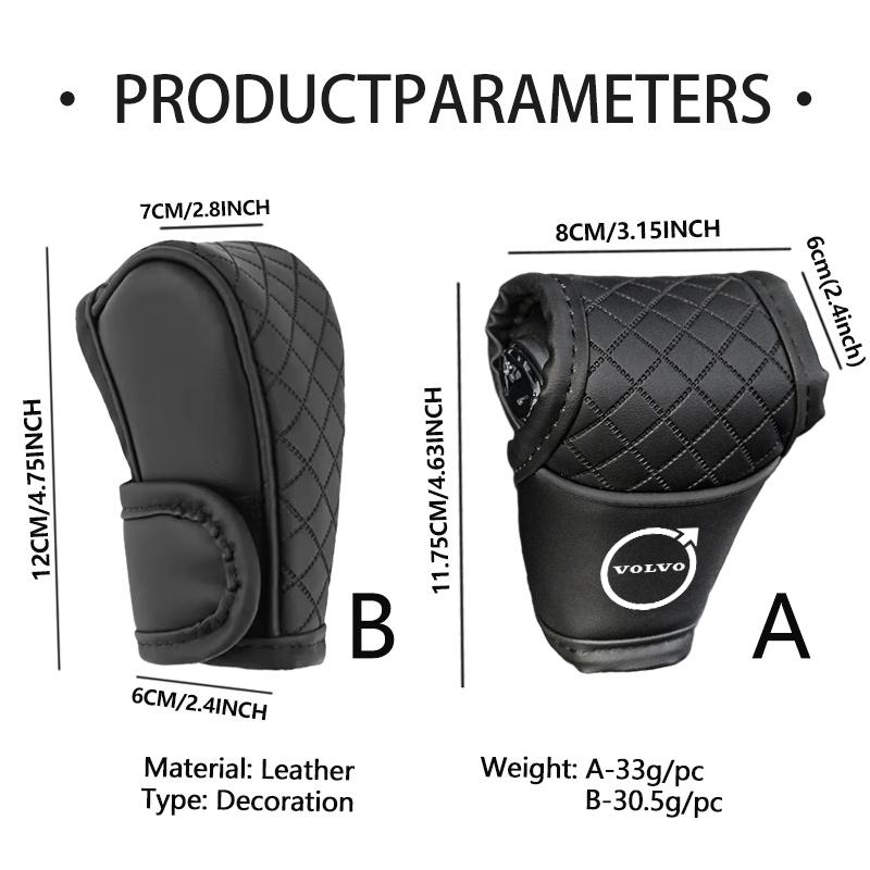 Leather Car Gear Shift Sleeve Knob Protective Cover For Volvo AWD V50 S60 XC60 S40 XC40 XC90 V60 S80 S90 V90 C30