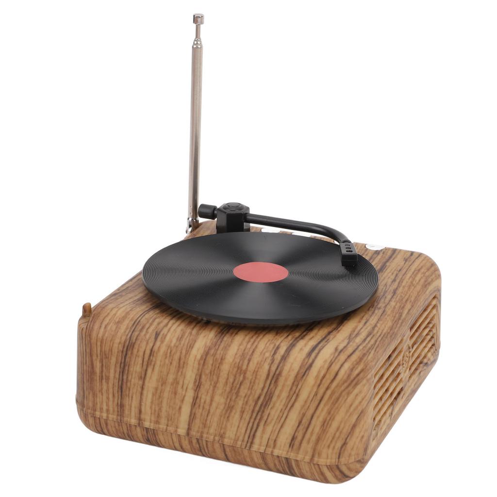 Vinyl Player Speaker 360 Degrees  Stereo Vintage Wireless BT Heavy Bass Portable Turntable Vinyl Record Player Speaker