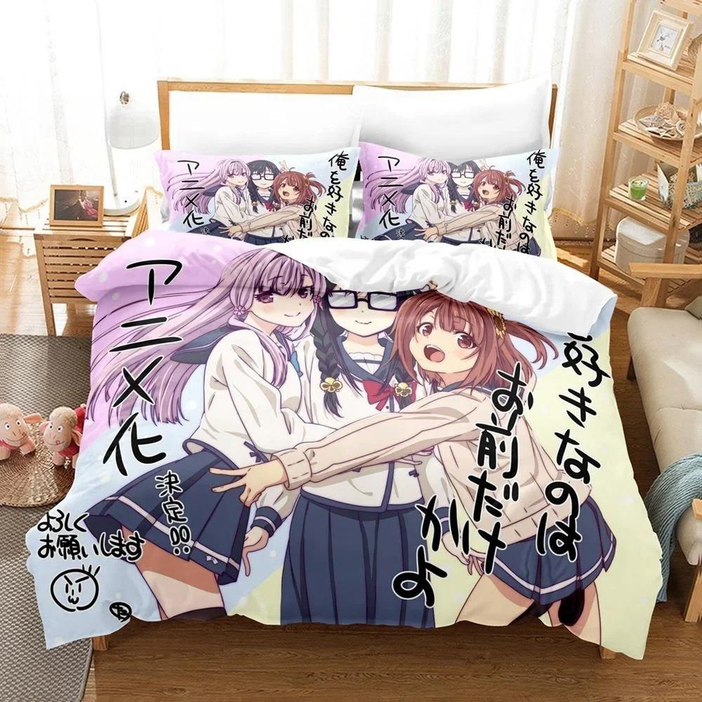 Anime Ore O Suki Nano Wa Omae Dake Kayo Bedding Set Single Twin Full Queen King Size Bed Set Adult Kid Bedroom Duvetcover Sets