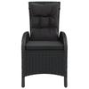 Vidaxl 3-Piece Garden Bistro Furniture Set, Poly Rattan, Black