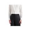 Emporio Armani Letter Jacquard Single-Breasted Straight Long Sleeve Shirt Men Shirts White 6D1C86-1NIUZ-F119