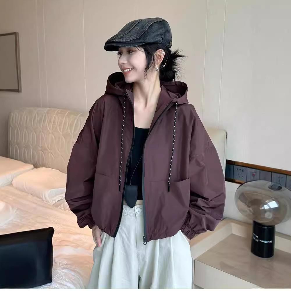 Women's Western-Style Hooded Assault Jacket - 2024 Autumn Casual Short Outerwear