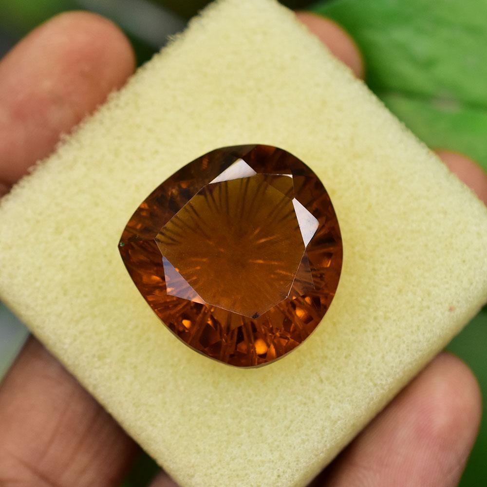 Natural Orange Sapphire Loose Gemstone Pear Cut 46.20 Ct September Birthstone for Gem Collections