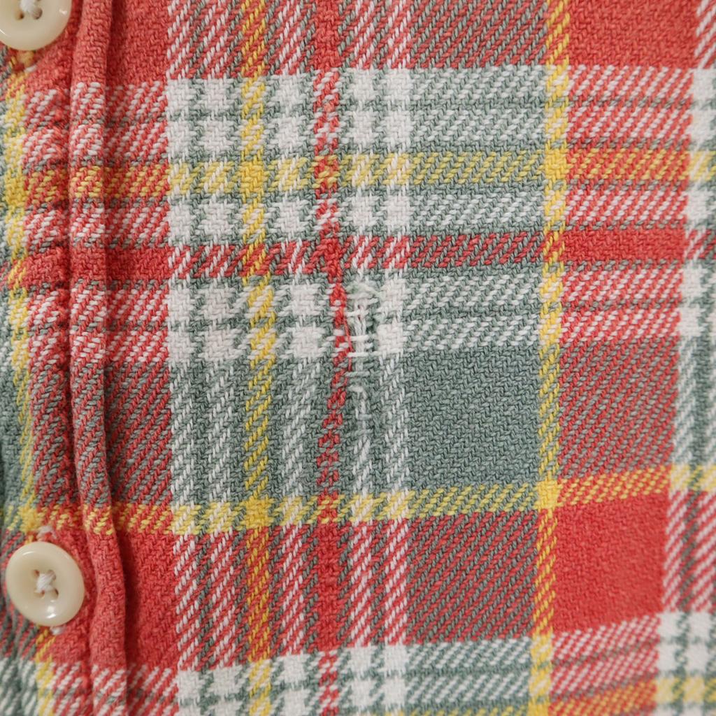 CAMCO 70s 80s vintage Check Pattern Long sleeve shirt L Orange series Men's Used
