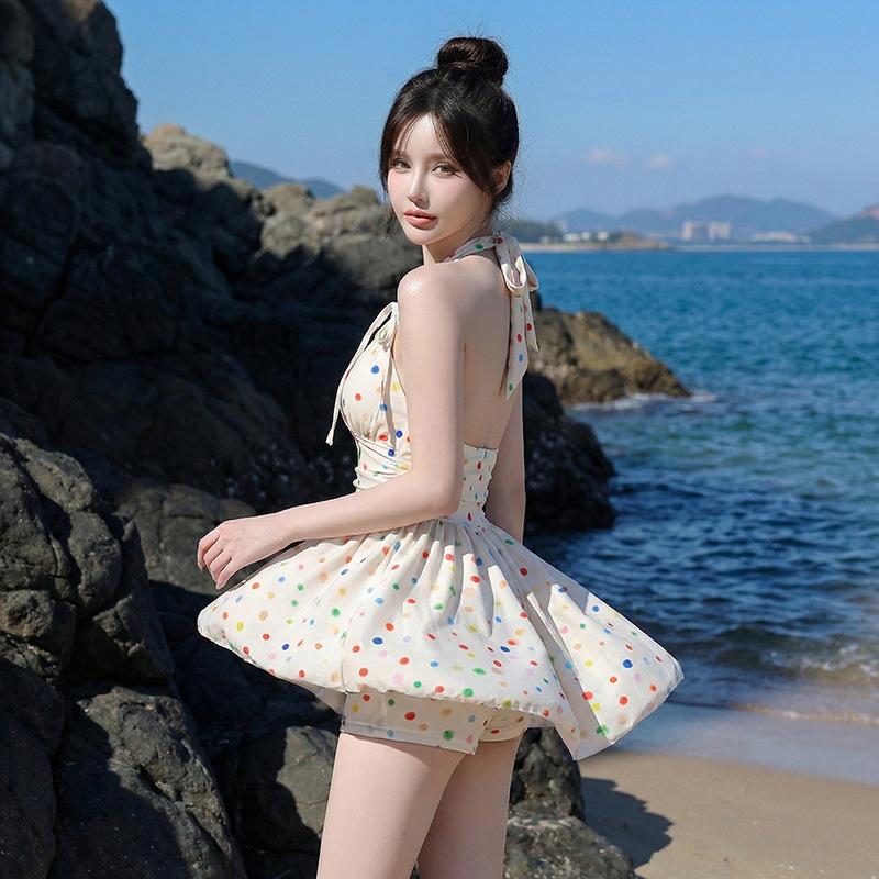 Swimsuit Women's 1011 New Adult Senior Sense Slightly Fat Girl Covering Meat One-piece Conservative Beautiful Seaside Vacation Hot Spring