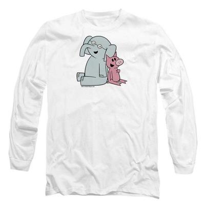 The Pigeon Unisex Adult Gerald & Piggie Logo Long-Sleeved T-Shirt