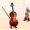 Mahogany Miniature Violin Model Musical Instruments Collection Decorative Ornaments Crafts Brown Violin Model Home Decor