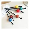 Simple Resin Hair Stick with Candy-like Ball - Elegant Hair Accessory for Kimono, Yukata, and Formal Occasions (Deep Scarlet)
