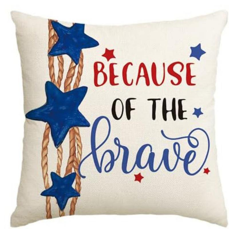 

Five-pointed Star Printed Linen Pillowcase Office Waist Pillowcase Holiday Home New Style 45 * 45Cm