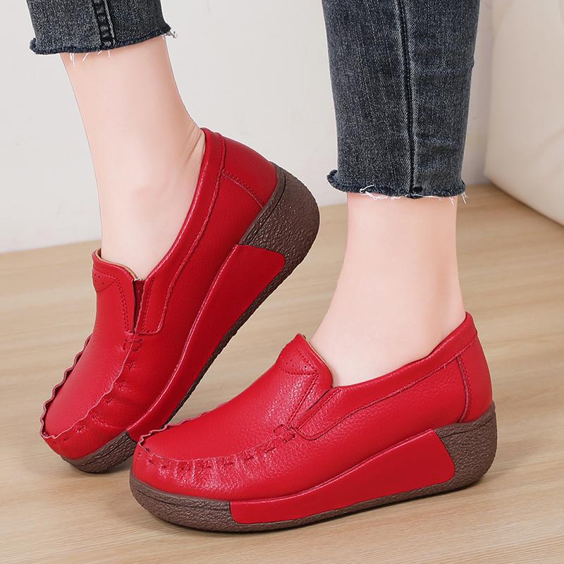35-41 Women's Oversized Comfortable Thick Soled High Rise Sponge Shoes Mother's Shoes Lazy Shoes Loafers Shoes