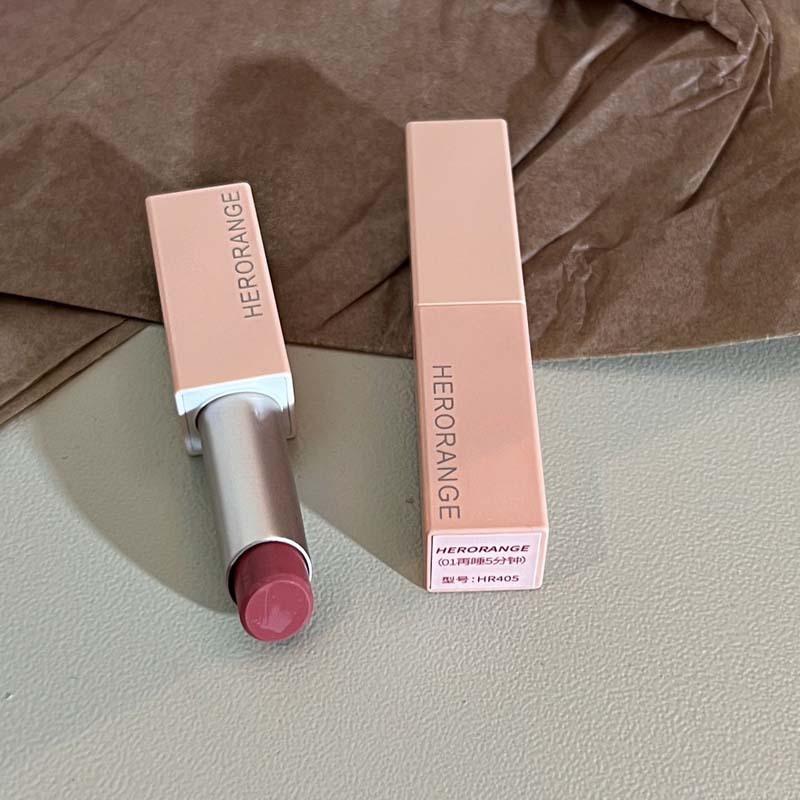 HER ORANGE~Powder Mist Magnet Buckle Lipstick Whitening Matte Long Lasting Lip Glaze for Women