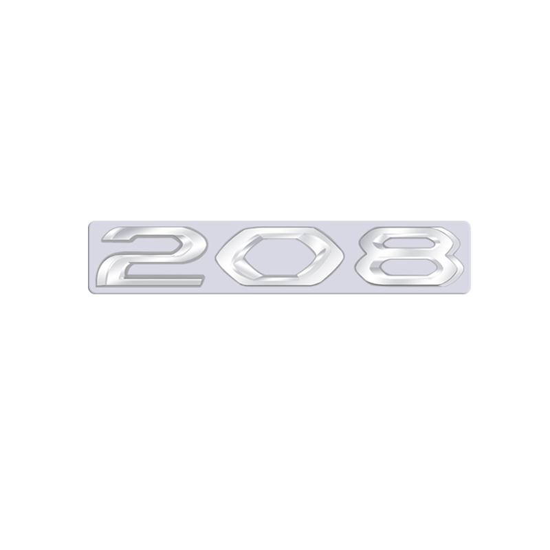 

For 208 GT Car 3D Metal Letters Logo Badge Decals Sticker Car Auto Rear Trunk Alphabet Emblem Styling Stickers