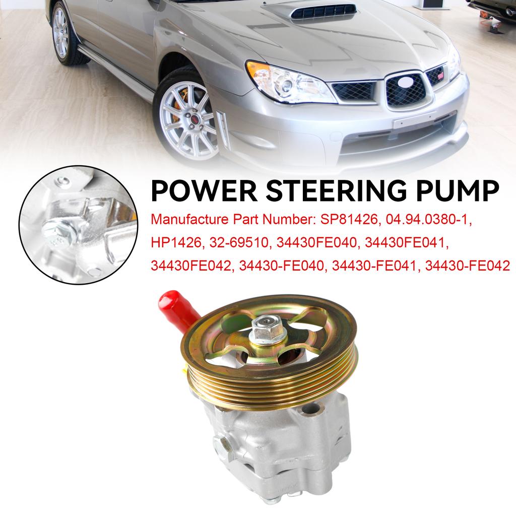 Power Steering Pump 34430FE040 Fit Subaru Impreza WRX STI 2002-2007 W/ Pulley