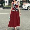 ZANZEA Women Print Tank Tops and Long Skirts Summer Two Piece Suit Sets