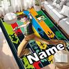 Custom Name Personalized Ben 10 Cartoon Print Carpet, Versatile Home Decor Rug, for Playroom, Apartment, Balcony, Entryway, Hallway Gift