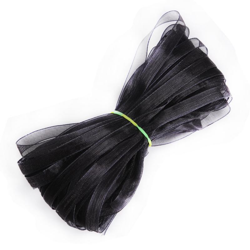 

Прозрачная шифоновая атласная лента 6 мм для поделок своими руками: Серьги, Аксессуары для волос, Вязание шапок - 18 м/упак. 3mm чёрный