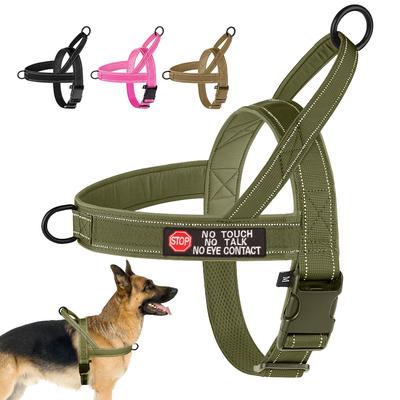 Reflektierendes Hundegeschirr aus Nylon, verstellbar, für das Training mit Haustieren, kein Ziehen, für mittelgroße und große Hunde, Pitbull, Deutscher Schäferhund