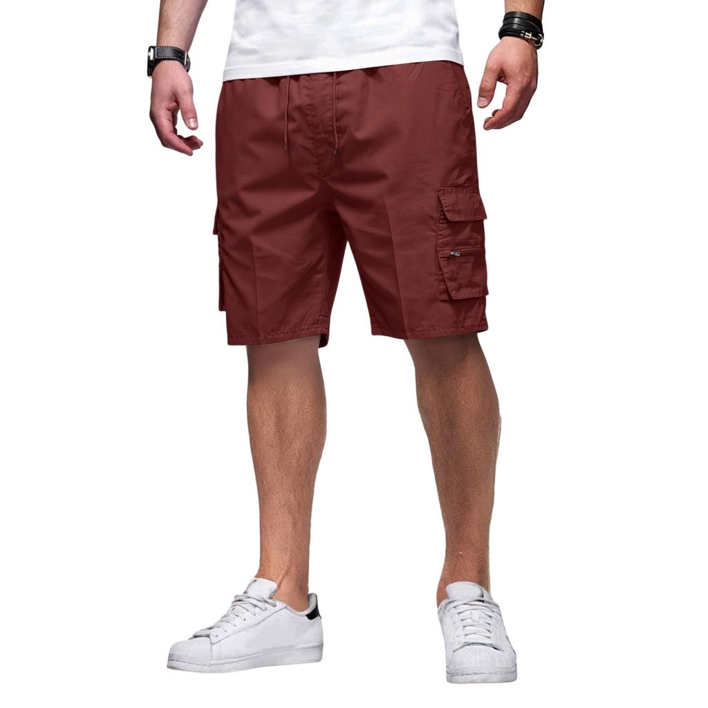 Men's Lightweight Breathable Relaxed Fit Multi Pocket Outdoor Cargo Shorts Casual Loose Design for Everyday Activities