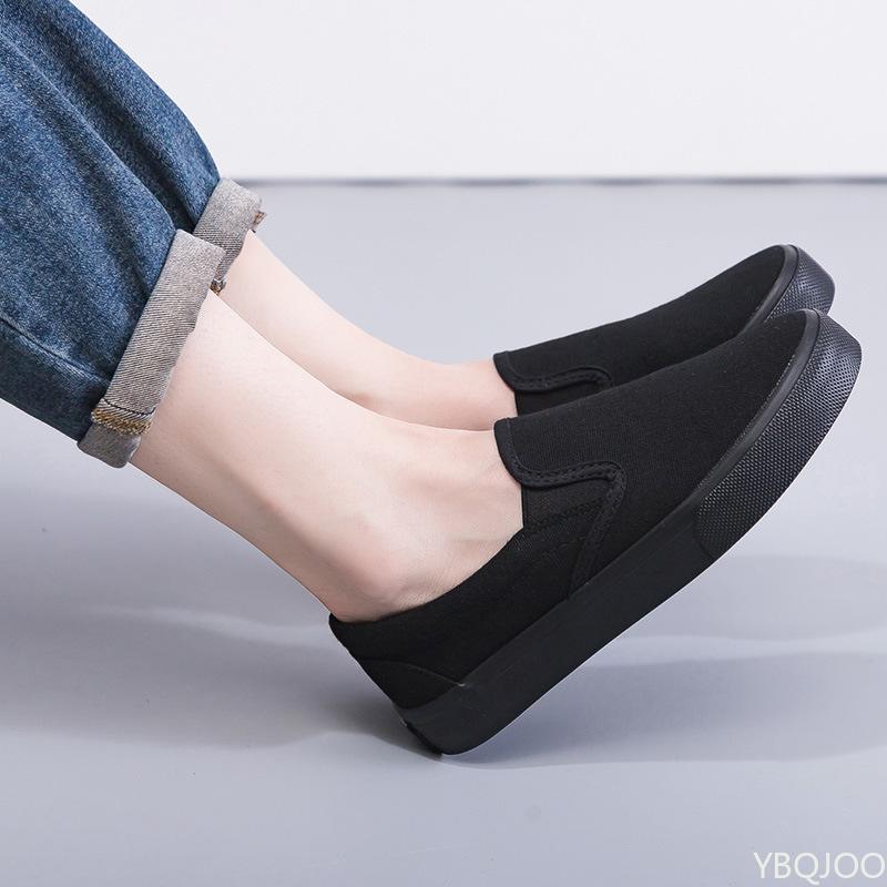 Modne wiosenno-letnie nowe wszechstronne buty płócienne dla swobodnych leniwych osób wygodne do chodzenia nie męczące do codziennego użytku pojedynczy but