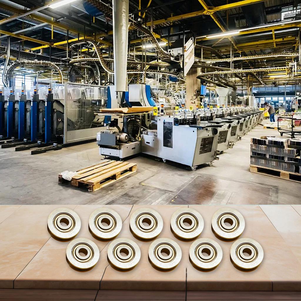 10PCS V623ZZ Sliding Rollers Bearing Groove Round Bottom Track Pulley Bearing for Carbon Steel Equipment Parts