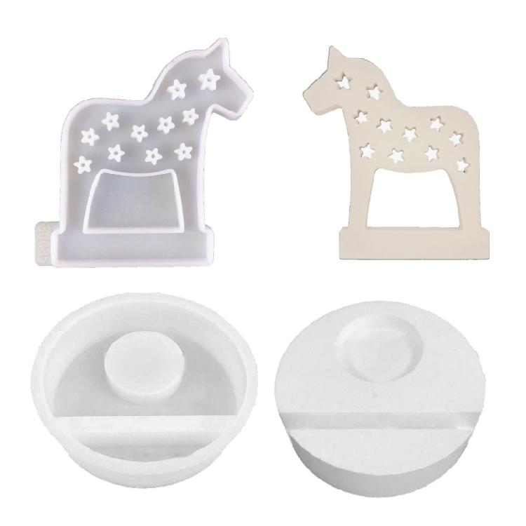 Horse Shaped Resin Molds for DIY Craft Tealight Holder Candle Holder