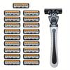 Durable 3-Layer Stainless Steel Safety Razor Blade for Easy Manual Hair Removal