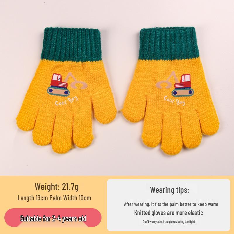 Winter Warmth: Cute Knitted Wool Gloves for Baby Boys & Girls