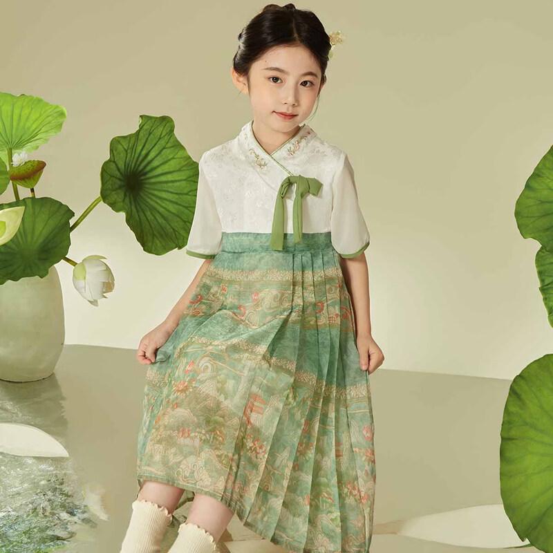 Xiao Hu Pati Girls' Summer Hanfu Dress