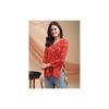 Youthnic WomenS Poly Rayon Printed Alia Cut Peplum Top(Begani Rama)