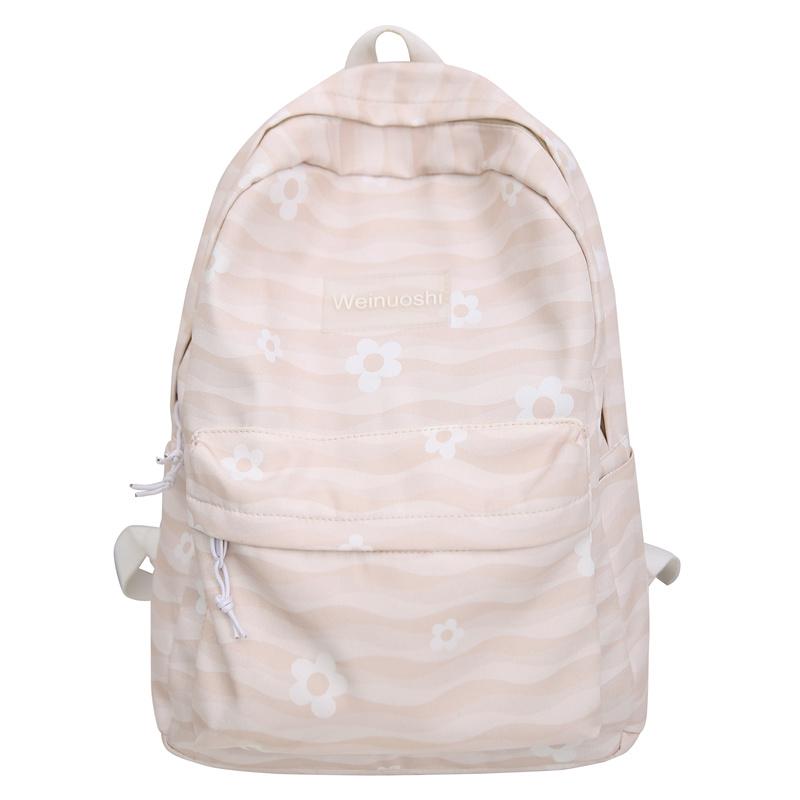 

Студенческая школьная сумка с цветочным принтом, женский рюкзак, школьная сумка для кампуса для девочек хаки