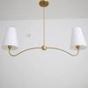 Brass Elegance with Linen Shade: A Timeless Chandelier for Distinctive Spaces