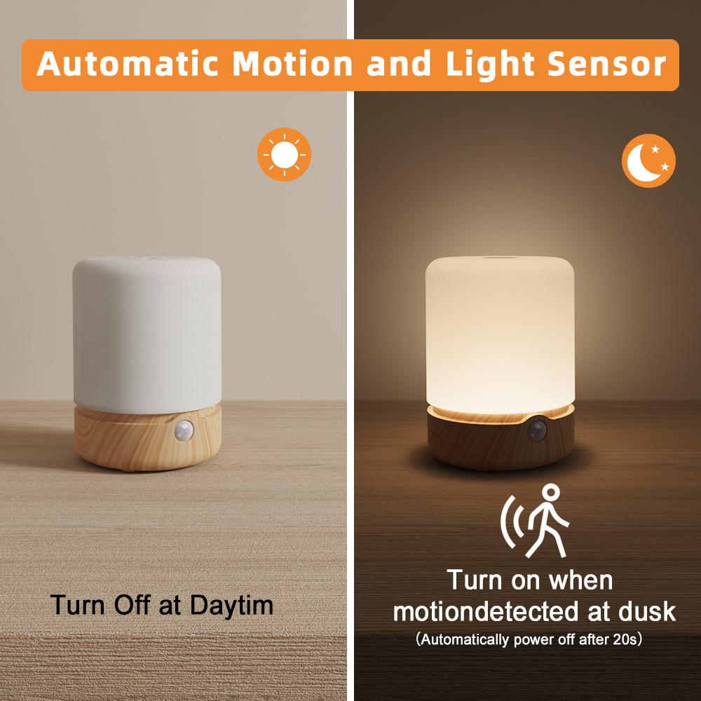 LED Night Light Touch Lamp Table Lights Bedside Lamp Bedroom Lamp with Touch Sensor Portable Desk Lamp Light for Kids Gifts