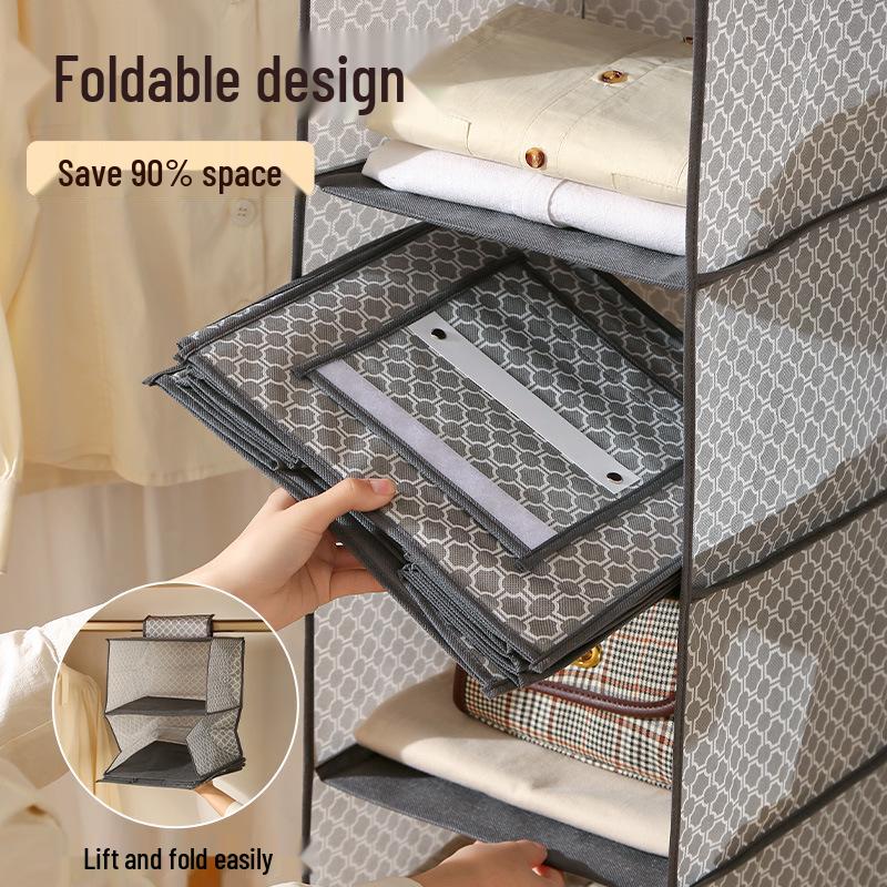 Foldable Multi-Layer Clothing & Sock Storage Hanging Bag