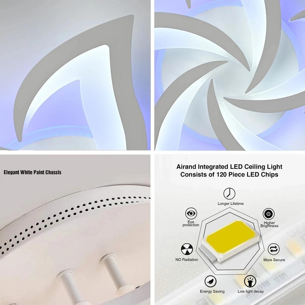 IRALAN Modern Romantic Simple Style LED Backlight Design Petal Shape APP control Chandelier Color Light Indoor Home Decoration