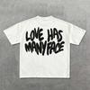 Ins Streetwear Yk Unisex Harajuku Hip Hop Grafikdruck Lässiges Baumwoll-T-Shirt Unisex und Damen Gothic Kurzarm Oberteile