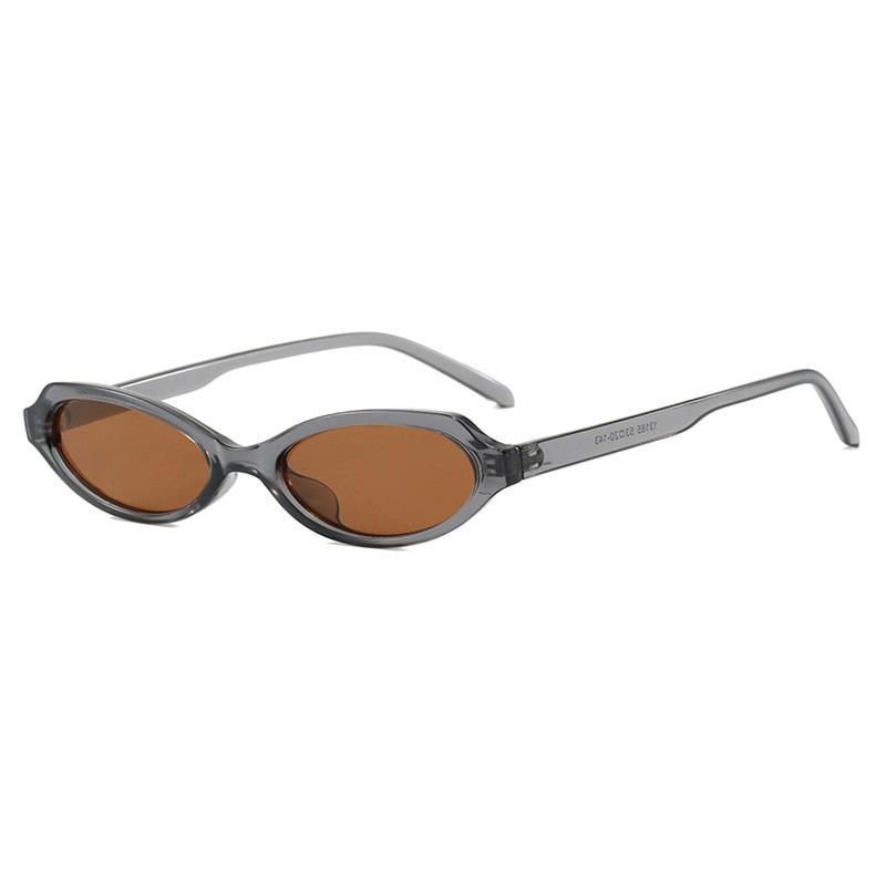 

New Small Cat Eye Woman Sunglasses UV400 Fashion Green Oval Lens Men Punk Sun Glasses Women gafas de sol mujer as shown