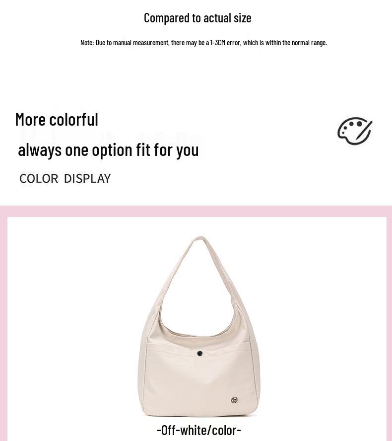 Korean Style Dumpling Crossbody Bag - Large Capacity Nylon Shoulder Bag for Women