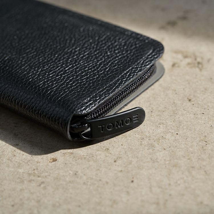 Official Round Zip Wallet Long Wallet Made by Baseball Glove Manufacturer Genuine Leather Round Zipper Long Wallet Large Capacity Coin Purse Long