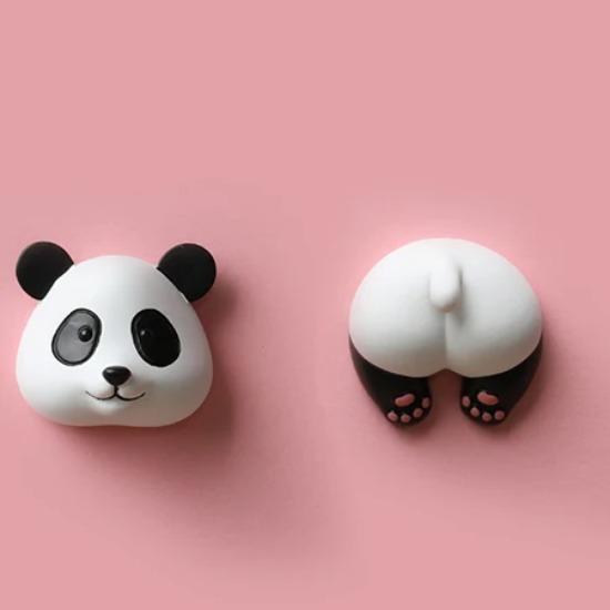 Animal Head and Tail Refrigerator Stickers Cute Panda Magnets Magnetic Stickers Refrigerator Decorations Diy Self-adhesive Sheet