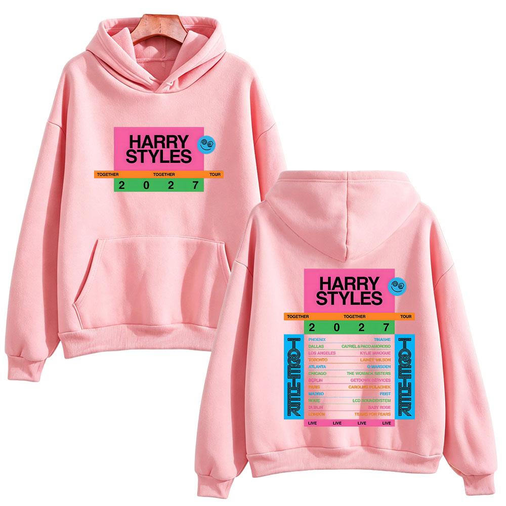 HarryStyles Together Together Tour 2027 Double Sided Print Hoodies Men Women Loose Sweatshirts Pop Fan Gift Streetwear Pullovers