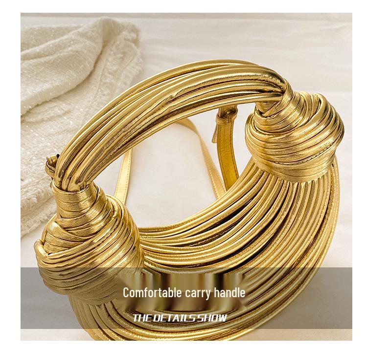 Geantă tip rucsac de umăr și crossbody tricotată manual, la modă 2024