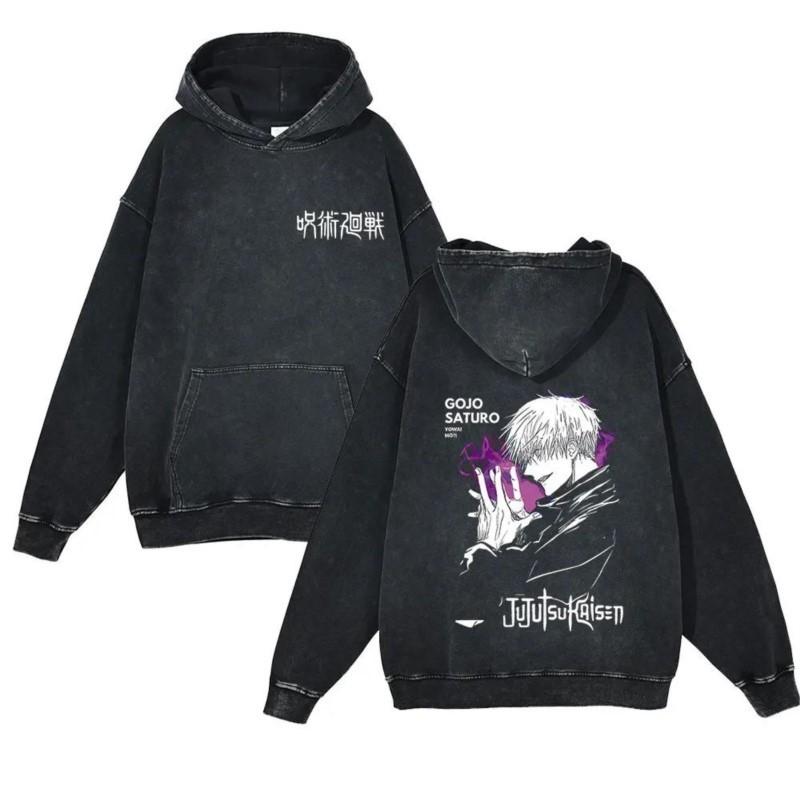 Harajuku Anime Jujutsu Kaisen Ryomen Sukuna Printed Men Women Cotton Hoodies Vintage Prevalent Pullover Casual Loose Sweatshirt