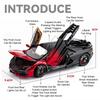 1:24 Scale Lambor Revuelto Veneno Sports Car Model Toy Light Music Shock Absorption Supercar Doors Opened Vehicle Kids Gifts
