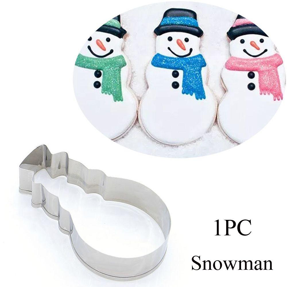 1/2PCS Gingerbread Man Santa Claus Snowflake Elk Christmas Cookie Cutter Cake Mould Baking Tool Biscuit Mold