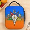 Custom OES Emblem Order Of The Eastern Star Lunch Bag Leisure Lunch Box For Women School Cooler Bag Thermal Tote Handbags