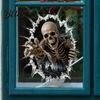 Ghostly Theme Window Art Halloween Stickers Removable Static Cling Decals with Pumpkin Ghost Witch Non Adhesive Clings Patterns Scary Atmosphere