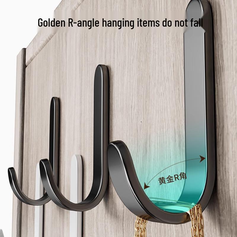 Strong Adhesive No-Punch Wall Hooks for Kitchen & Bathroom - No-Trace, Heavy-Duty Hanging Solution